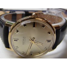 1970' Benrus Men's Swiss Automatic 17Jwl 14K Gold Watch
