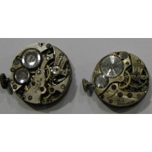 2 Vintage Ladies Swiss Made Wrist Watch Movements W/dials & Hands