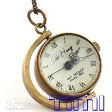 2012 Hotsale Vintage Gold Case Pocket Watch Mechanical Pendant Chain