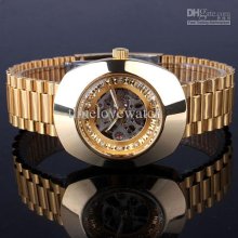 4 Pieces Lot Luxury Choice Cz Automatic Mechanical Gold Watch For Me