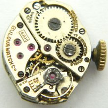 4u2fix Bulova 6ah (font 120) Watch Movement 6 3/4 X 8 L 17j Good Bal Hs & Ms