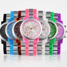 7 Color Choice Miler Bling Clear Lady Women Girl Quartz Wrist Watch Cool Free Pp
