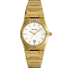 97M100 -- Bulova Women's Gold Tone W/ Round White Dial Corporate Collection Corporate Collection