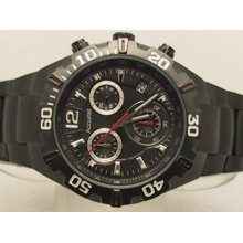 Accurist Gents Chronograph Mb831b Black Ion Stainless Steel 100m Wr Rrp Â£225.00