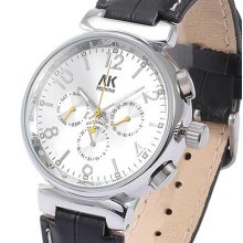Ak-homme Day Date & 24 Hours Nightversion Hands Mens Autonatic Mechanical Watch