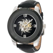 Akribos XXIV Men's AK448SS-A 'Shutter' Automatic Skeleton Round Stainless Watch