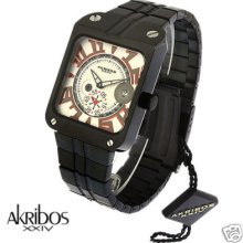 Akribos Xxiv Men's Stainless Steel Quartz Watch