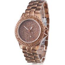 Alloy Women's Analog Quartz Bracelet Watch (Brown)