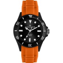 Alpha Saphir Men's Quartz Watch 370Z With Rubber Strap