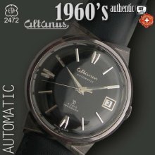 Altanus, 1960's Automatic, Movement Eta 2472, 30 Jewels, St-steel, Nos, Swiss