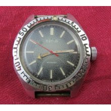 Amphibian vintage Russian divers mens wristwatch by Vostok. shock proof case