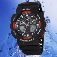 Analog Date Mens Army Quartz Led Waterproof Sport Wrist Watch