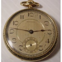 Antique 1921 E Howard Pocket Watch 17 Jewels Gold Filled 10 Size