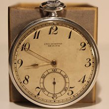 Antique Swiss Silver Men's Pocket Open Face Watch