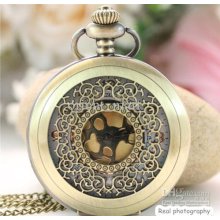 Antique Vine Flower Pocket Watch Chain For Men Women Classic Design