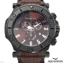 Aquaswiss Bolt Chronograph Swiss Movement Men's Watch Black/brown/black