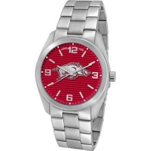 Arkansas Razorbacks Elite Series Men's Silver Watch