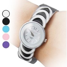 Assorted Colors Women's Casual Style Steel Analog Quartz Bracelet Watch
