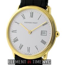 Audemars Piguet Classic Dress Watch 18k Yellow Gold White Dial 31mm Silver Dial