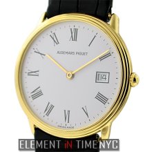 Audemars Piguet Classic Dress Watch 18k Yellow Gold White Dial