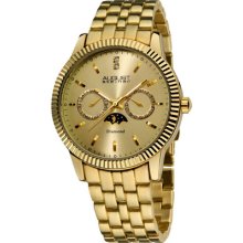 August Steiner As8026yg Women Automatic Mother Of Pearl Bracelet Watch