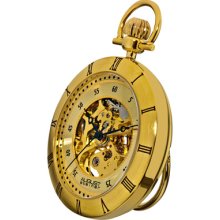 August Steiner Watches Men's Gold Tone Skeletonized Dial Gold Tone Dia