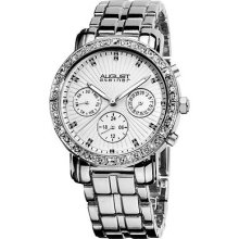 August Steiner Women's Swiss Quartz Multifunction Crystal Watch
