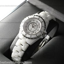 Authentic Chanel J12 Quartz H1628 White 33m Ceramic Box Papers Ret: $6,450