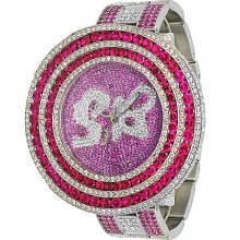 Avianne and Co. Mens Custom King Collection Diamond Watch with Red Rubies 28.76 Ctw