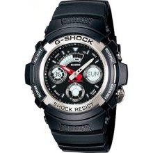 Aw590-1 Casio G-shock Analog Digital Chronograph Black Mens Sport Watch