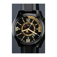 Ball Engineer Master II Diver GMT Black 42mm Watch - Black/Gold Dial, Black Rubber Strap DG1020A-PAJ-BKGO Sale Authentic Tritium