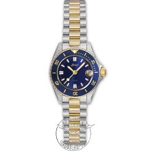 Belair Lady Diver wrist watches: Divers 2-Tone Case Blue Dial a9404t-b