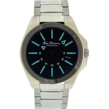 Ben Sherman Gents Luminous Markers Blue Dial Silver Tone Bracelet Watch R730