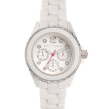 Betsey Johnson 'lots 'n' Lots Of Time' Ceramic Multifunction White Watch