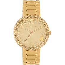 Betsey Johnson Round Heart and Glitz Watch - Jewelry