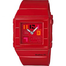 BGA-200PD-4B BGA200PD Casio Baby-G Red Alarm World Time Chrono Watch