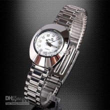 Big Off Women Quartz Wristwatch Stainless Steel Casual White Dial Si