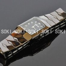 Black Elegant Mens Analog Quartz Wrist Band Bracelet Battery Watch S039