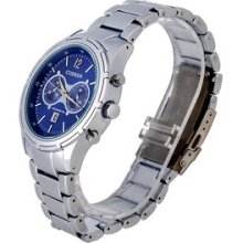 Blue Curren 8054 Stainless Steel Analog Men Business Watch With Calendar