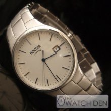Boccia Mens Silver Dial Titanium Bracelet Watch - B3512-01