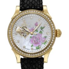 Brand New ADEE KAYE Stainless Steel and Leather Watch - yellow