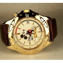 Brand-new Disney Kinetic Seiko Mens Mickey Mouse Watch Gorgeous