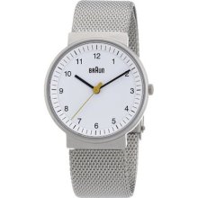 Braun Ladies Quartz 3 Hand Movement Stainless Steel Watch Bn0031whslmhl With Mes