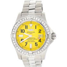 Breitling A17330 Aeromarine Avenger Seawolf 2ct Diamond Automatic Mens Watch