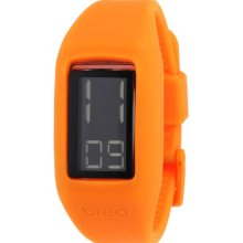 Breo Block Unisex Digital Watch With Lcd Dial Digital Display And Orange Plastic Strap B-Ti-Blk1