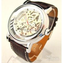 Brown Men Automatic Mechanical Watch Watches Wristwatch Watch Strap