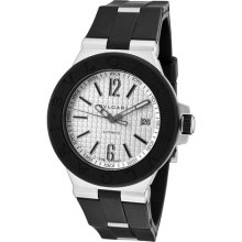 Bvlgari Bulgari Diagono Steel Automatic 40mm Rubber Strap - Dg40c6svd Ret: $4500