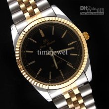 By Ems Lady Wristwatches White Face 2-tone Stainless Steel Band Quar