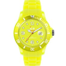 Candy Colored Authentic Ice Watch Sili Flashy Neon Yellow 43mm Unisex Ssnywss12