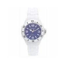 Cannibal White Childrens Silicone Strap Watch With Dark Blue Dial